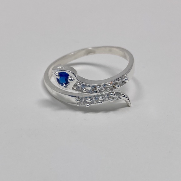 handmade Accessories - Snake ring sterling silver 925 for women with small zirconia